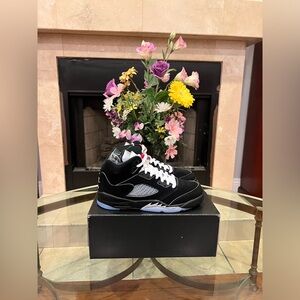 Nike Air Jordan 5 Retro OG Black Metallic Reimagined GS Size 7Y / 8.5W In Hand